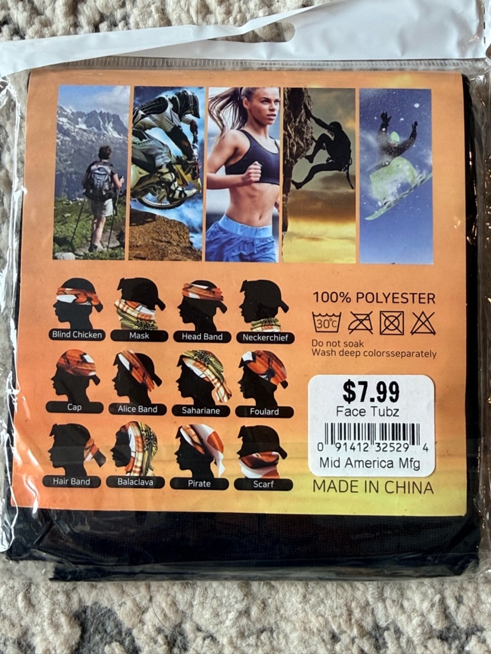 NWT-Unisex Multi Scarf Pack — Black and Navy-12 Ways to wear - Picture 3 of 3